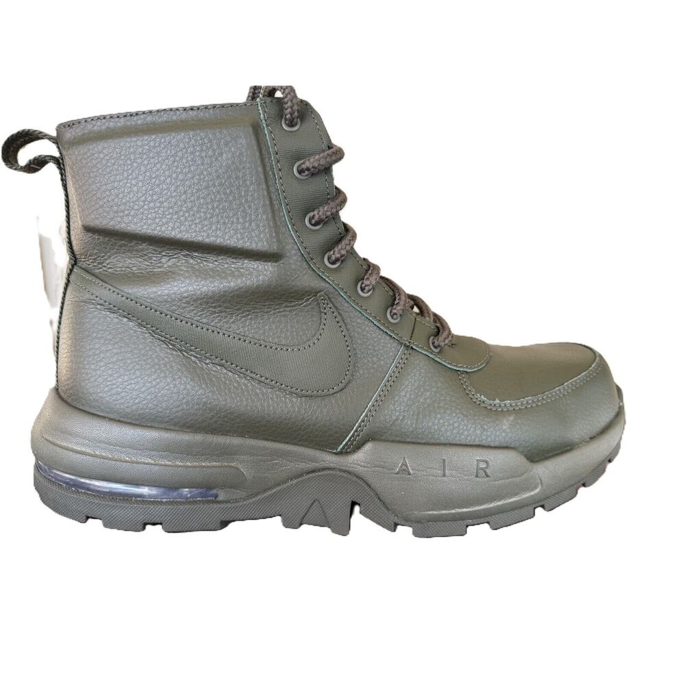 Nike Air Max Goaterra 2.0 Olive Green Leather Boots Mens Size 12 DD5016-300